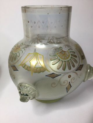 Art Nouveau Glass Vases Fritz Heckert C1900 Signed Pair 2