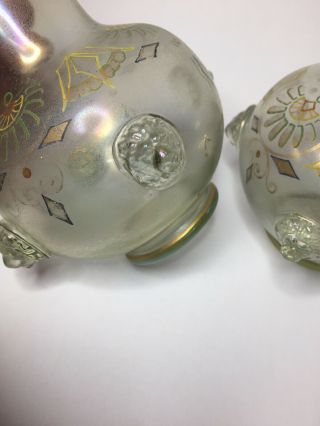 Art Nouveau Glass Vases Fritz Heckert C1900 Signed Pair 5