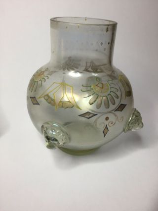 Art Nouveau Glass Vases Fritz Heckert C1900 Signed Pair 7