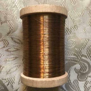 Heavy Vintage Reel French Bronze V.  Fine Metal Metallic Wire Thread 250g 10oz