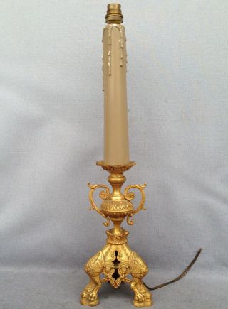 Antique French Lamp Base Made Of Bronze Early 1900 