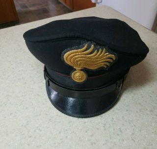 Italian Police Officer Uniform Cap Visor Hat Carabinieri Italy