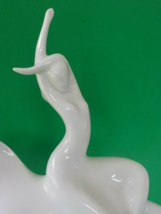 Royal Dux Mid Century Modern Woman on Horse Porcelain Figurine 2