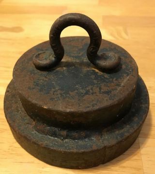 Antique Weight/anchor Cast Iron Rare - 10 Lbs
