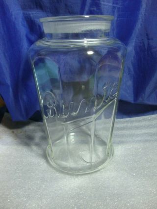 Antique Bunte Candy Store 10 Sided Glass Jar No Lid