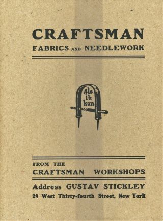 Gustav Stickley Fabric Needlework Design History Development / Illustrated Book