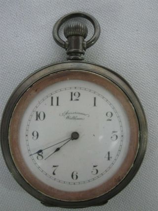 1893 AMERICAN WALTHAM OPEN FACE POCKET WATCH with COIN SILVER CASE 2