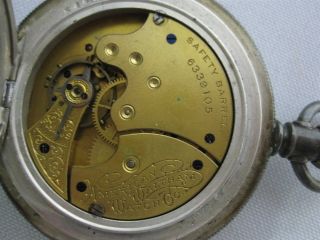 1893 AMERICAN WALTHAM OPEN FACE POCKET WATCH with COIN SILVER CASE 6