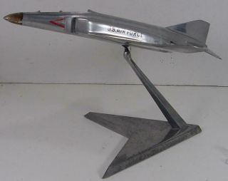Usaf F - 4 Phantom All Aluminum Desk Top Manufactures Model