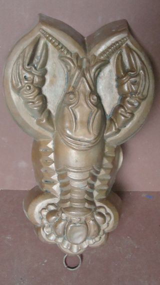 Ca 1920 Antique Lobster Copper Food / Pudding Mold (germany)
