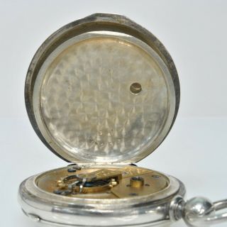 ANTIQUE 1875 - 76 18S WALTHAM MODEL 1857 KEY WIND POCKET WATCH COIN SILVER CASE 4