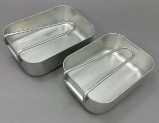 2piece MILITARY MESS TINS KIT STAINLESS STEEL DUTCH ARMY CAMPING COOKER 4