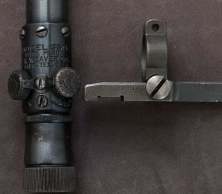 WW2 Weaver M73B1 Sniper Scope With Redfield Mount & Rings For 1903/A4 2