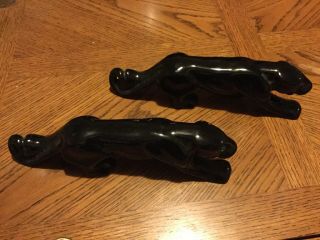 Art Deco Ceramic Black Panthers