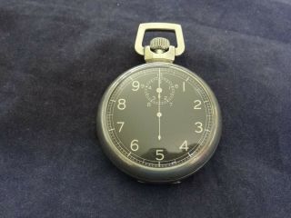 Vintage 1944 Ww2 Elgin Jitterbug A - 8 15j Bomb Timer Military Pocket Stop Watch