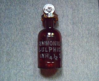Pre 1900 Whitall & Tatum York Brown Chemical Bottle And Mismatch Stopper