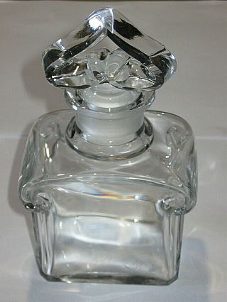 Vintage Guerlain Baccarat Signed Display Perfume Bottle - 6 1/2 " - Ht - 8 Oz