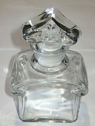 Vintage Guerlain Baccarat Signed Display Perfume Bottle - 6 1/2 