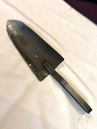 Primitive Hand Forged Metal Garden Shovel Trowel - Wrought Iron Hand Tool - Old