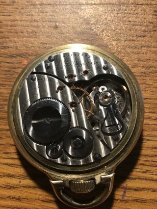 Antique Elgin BW Raymond 21 jewel pocket watch w ELGIN RR Gold Filled Case 2