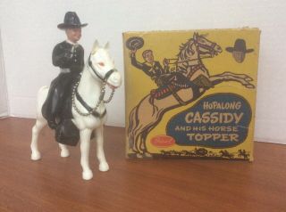 Vintage Ideal Toy Co.  Hopalong Cassidy & Topper W/ Box