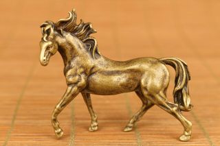 Chinese Old Bronze Hand Casting Horse Statue Figure Collectable