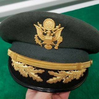 Vintage Us Military " Flight Ace " Cap Ace Manufacturing Company Green Fur Felt