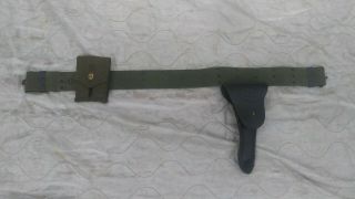 Vietnam War Colt 45 Govt.  Model 1911 Holster W/Mag Pouch & Belt NOS 4