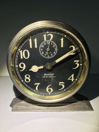 Early 1900 ' s Vintage Westclox Big Ben DeLuxe Wind - Up Alarm Clock - 2