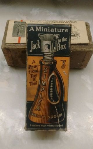 Antique Minature Jack In The Box Simplex Pedal Car Jack