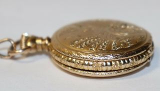 1898 HAMPDEN MOLLY STARK 3/0 Pocket Watch 7 Jewel DUEBER Hunt Case 14K Gold Fill 5
