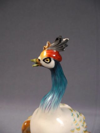Dresden Von Schierholz Porcelain Exotic Bird Paradise Crane Peacock