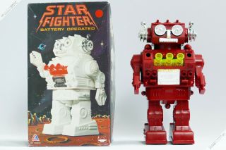Horikawa Yonezawa Masudaya Star Fighter Robot Tin Japan Hk Vintage Space Toy