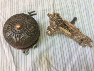 Antique Brass Eastlake Style Victorian Doorbell