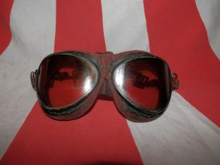 Ww2 Japanese Goggles Of Sunglasses Of A Navy Flying Corps Pilot.  Good
