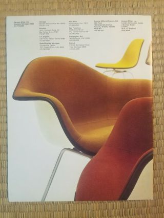 Eames Molded Plastic Chairs By Herman Miller Vintage Brochure 1977 2