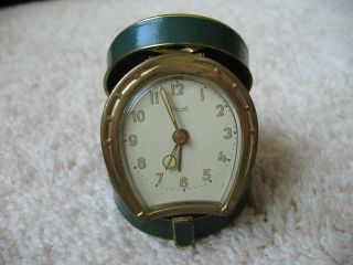 Vintage Kienzle Horseshoe Shaped Travel Alarm Clock - Clock And Alarm Work