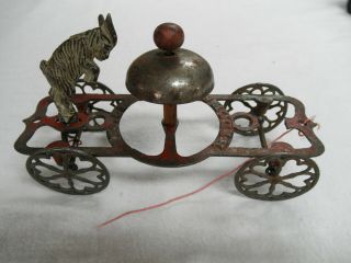Vintage Billy Goat Metal Pull Toy Cast Iron Pull Cart
