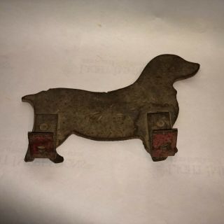 Antique American Folk Art Sheet Iron Dog Whimsy Pinewood Cabin 4