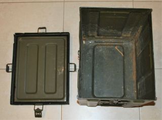 Vintage Large Metal US Army Military Waterproof Detonator Fuse/AMMO Storage BOX 7