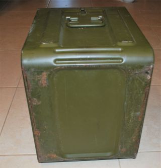 Vintage Large Metal US Army Military Waterproof Detonator Fuse/AMMO Storage BOX 8