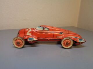 GESCHA GERMANY VINTAGE TINPLATE 1940 ' S AUTO UNION RACING CAR ULTRA RARE VG 5