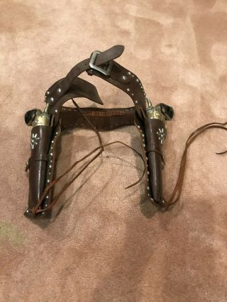Vintage 1950 ' s Hubley Full Size double holster cap guns COWBOY - WOW 4