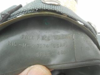 MBU 5/P Oxygen MaskVietnam Size Reg Narrow MFG General Tire Dated 1964/5/6 11