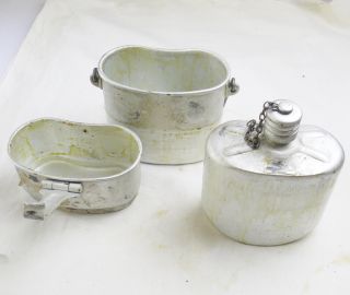 Russian Soviet Army Airborne Flask Canteen Set Ussr Kettle Stove 3 Piece Grease