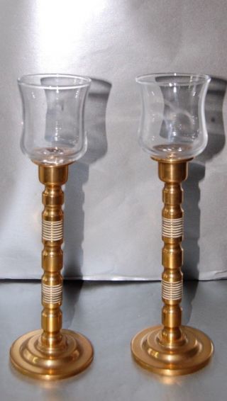 Ornate Vintage - Solid Brass Candle Sticks With Or Without Glass Cup