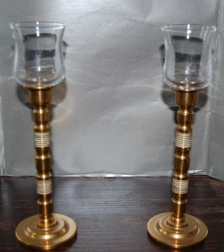 Ornate Vintage - solid brass candle sticks with or without glass cup 2