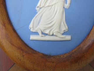 Antique Wedgwood Light Blue Jasper Ware Sacrifice Figure Framed Plaque (c.  1800) 4