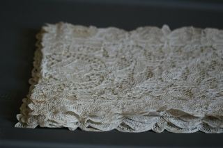 Antique - Set Of 12 Handmade Lace Placemats.