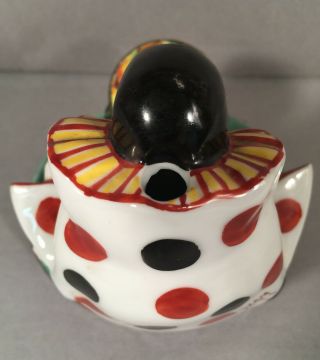 Pierrot Clown French Ceramic Pottery inkwell Art Deco signed NR 3